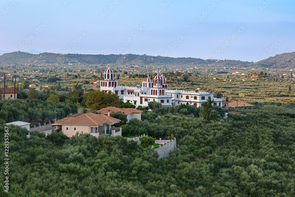 Fototapeta premium Eleftherotria monastery located in Maherado, on greek island of Zakynthos