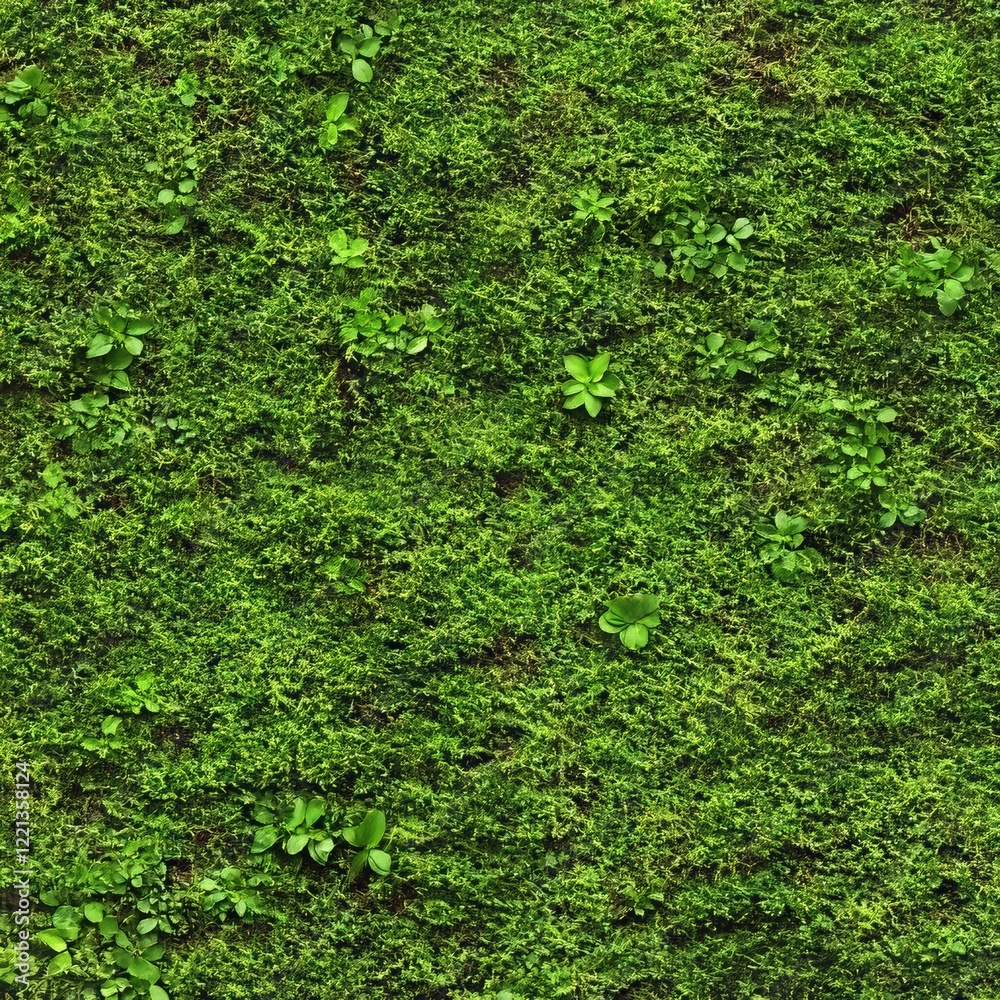 Green moss on the wall. Seamless texture and background. Green moss on the wall. Seamless texture and background.
