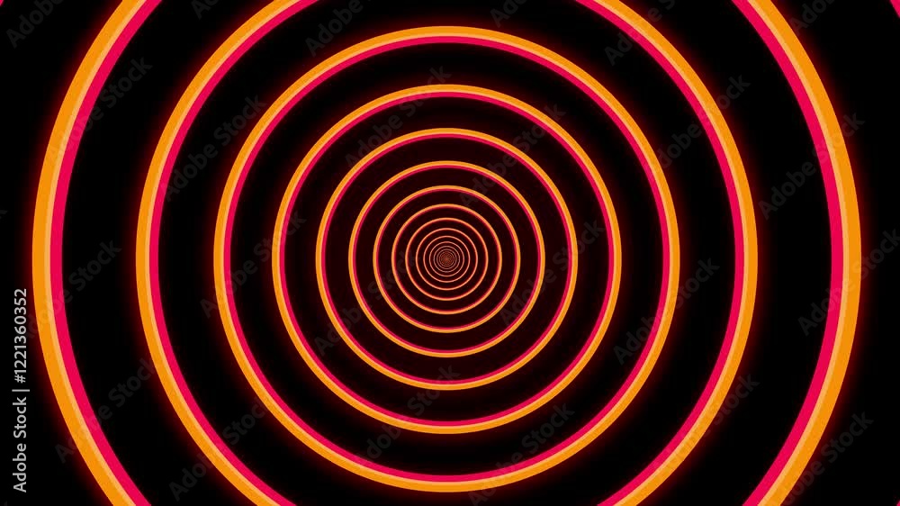 Hypnotic neon swirl loop futuristic gradient spiral animation with geometric pink yellow illusion pattern Hypnotic neon swirl loop futuristic gradient spiral animation with geometric pink yellow illusion pattern