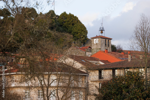 Allariz old town view on February 21, 2021 in Allariz, Galicia, Spain.