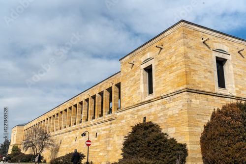 Various images from Anıtkabir, the mausoleum where the founder of the Republic of Türkiye, Mustafa Kemal Atatürk, is buried in Ankara, the capital of Turkey.  photo