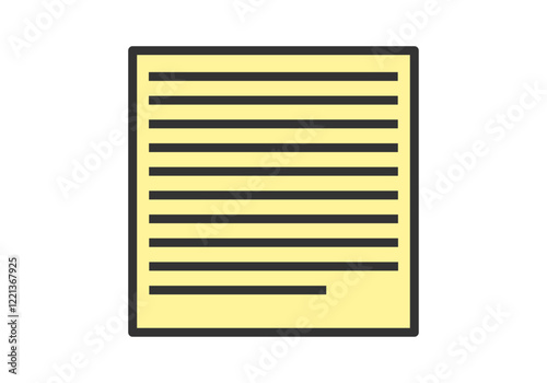 Nota amarilla escrita en fondo blanco