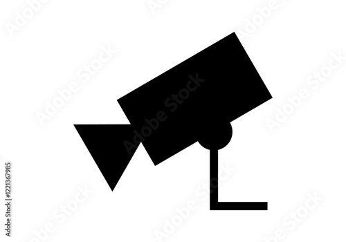Icono negro de cámara de vídeo en fondo blanco