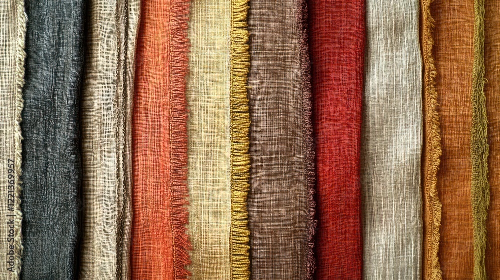 Collection of Autumnal Hues: A Tapestry of Textured Fabrics Collection of Autumnal Hues: A Tapestry of Textured Fabrics