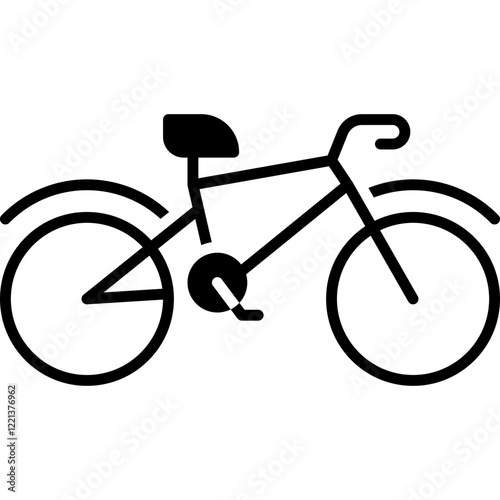 Bicycle I icon single vector illustration