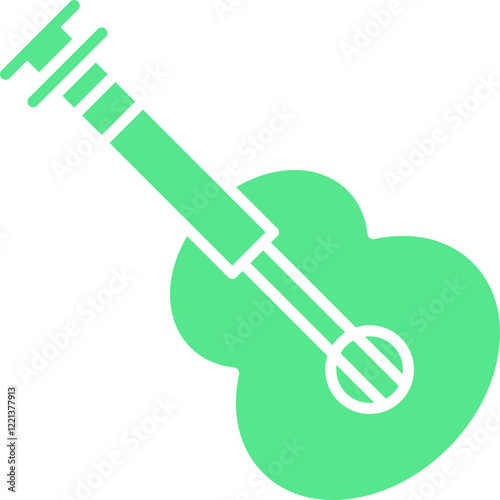 Guitar icon single vector illustration