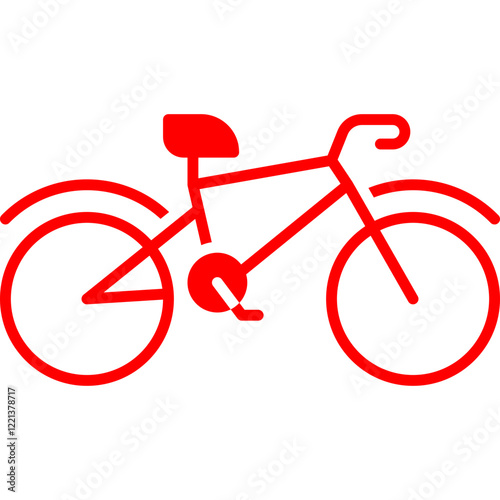 Bicycle I icon single vector illustration