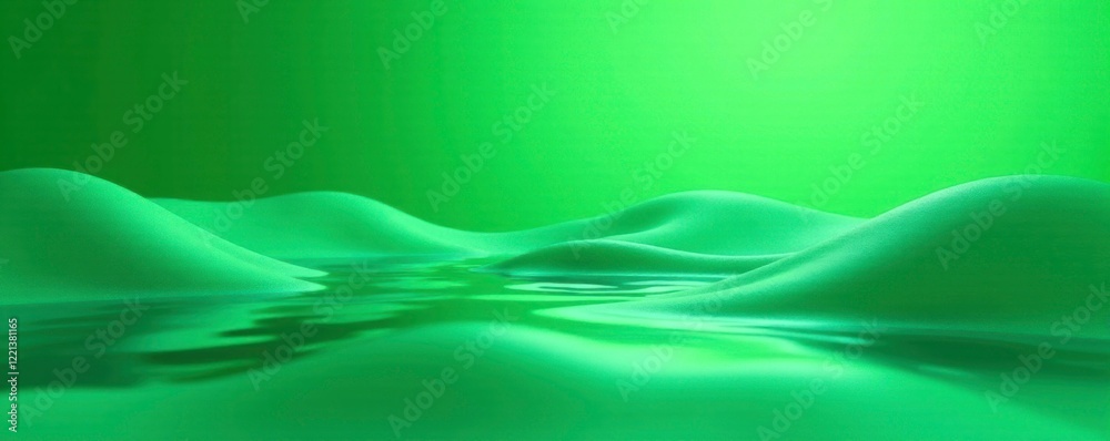 glassy landscape with wavy green background and small ripples, glassy surface, wavy glass glassy landscape with wavy green background and small ripples, glassy surface, wavy glass