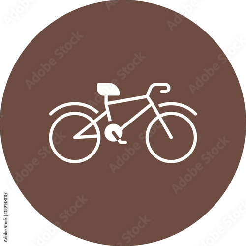 Bicycle I icon single vector illustration