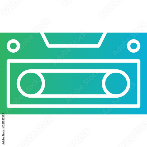 Casette icon single vector illustration