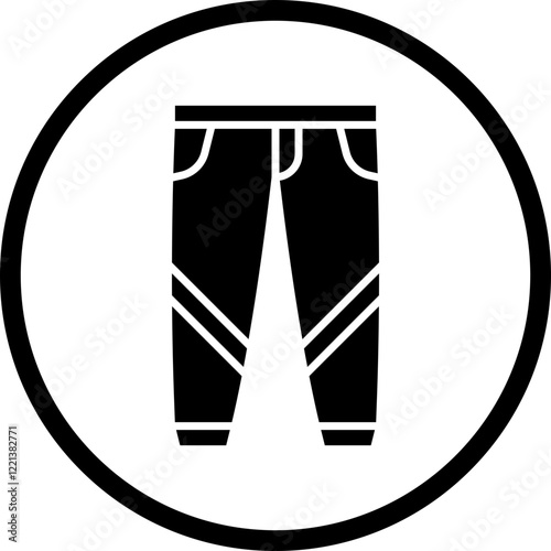 Trousers icon single vector illustration