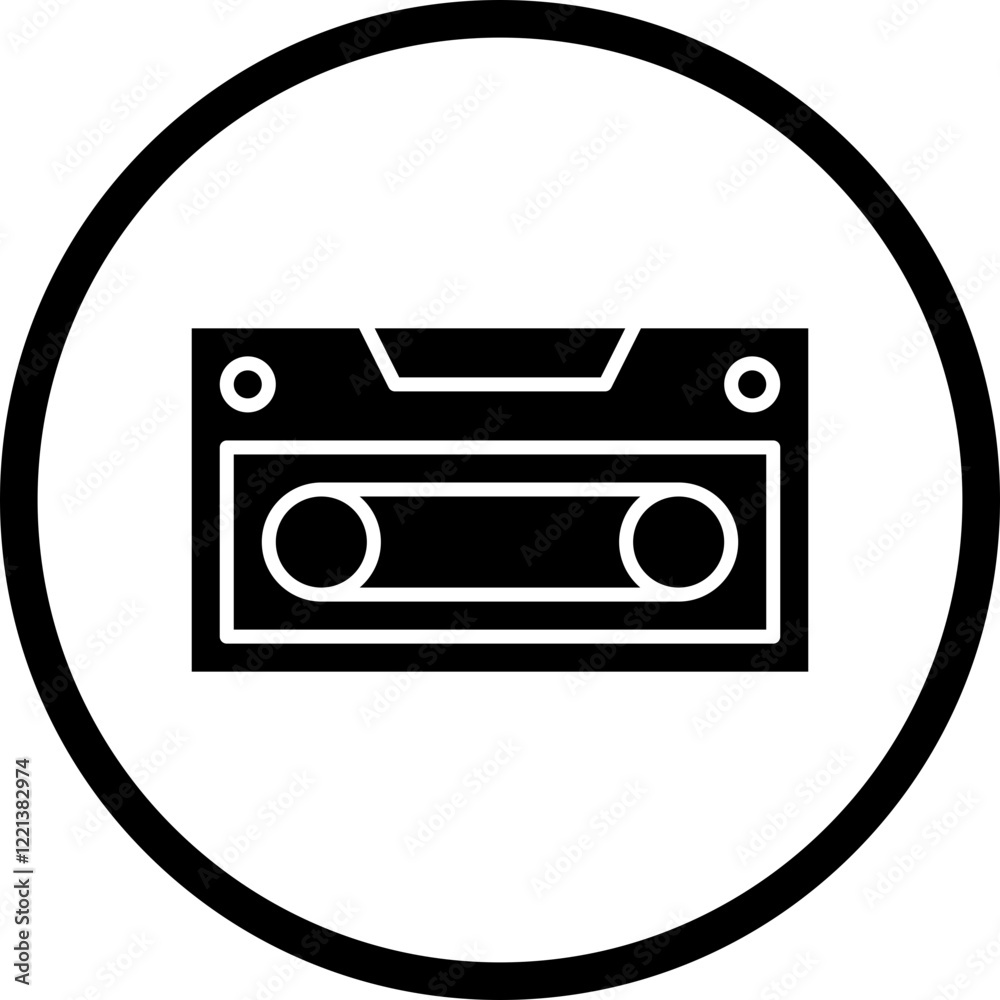 Casette icon single vector illustration Casette icon single vector illustration