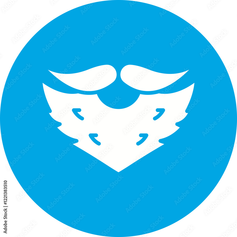 Beard and Moustache II icon single vector illustration Beard and Moustache II icon single vector illustration