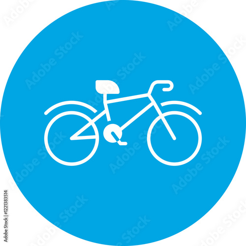 Bicycle I icon single vector illustration