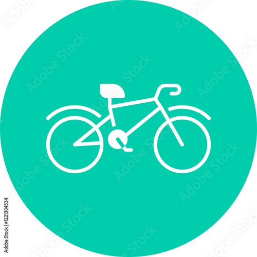 Bicycle I icon single vector illustration
