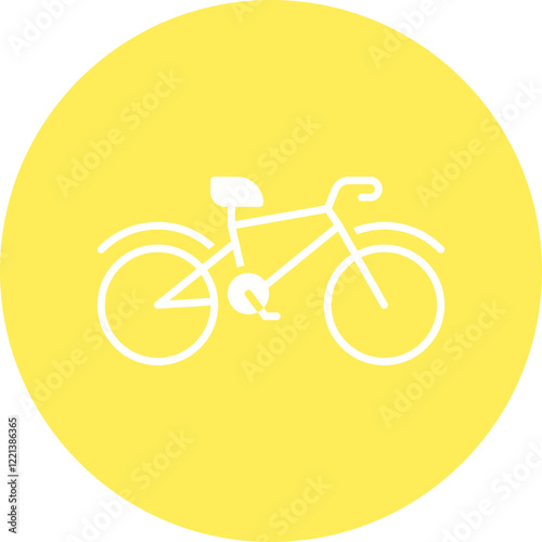 Bicycle I icon single vector illustration