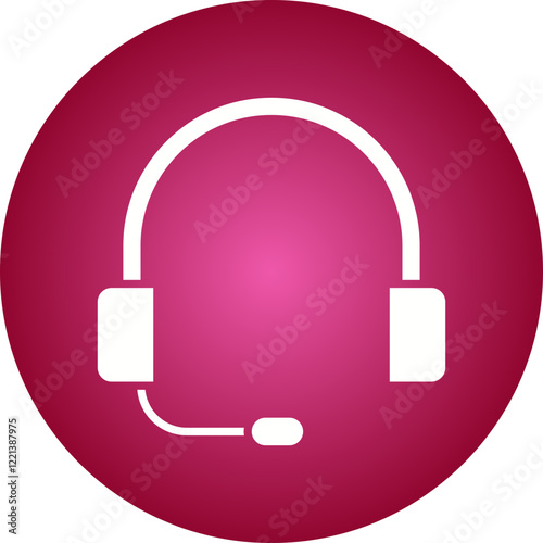 Headphones icon single vector illustration