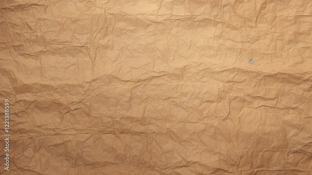 Fototapeta premium Crumpled Brown Paper Texture Background