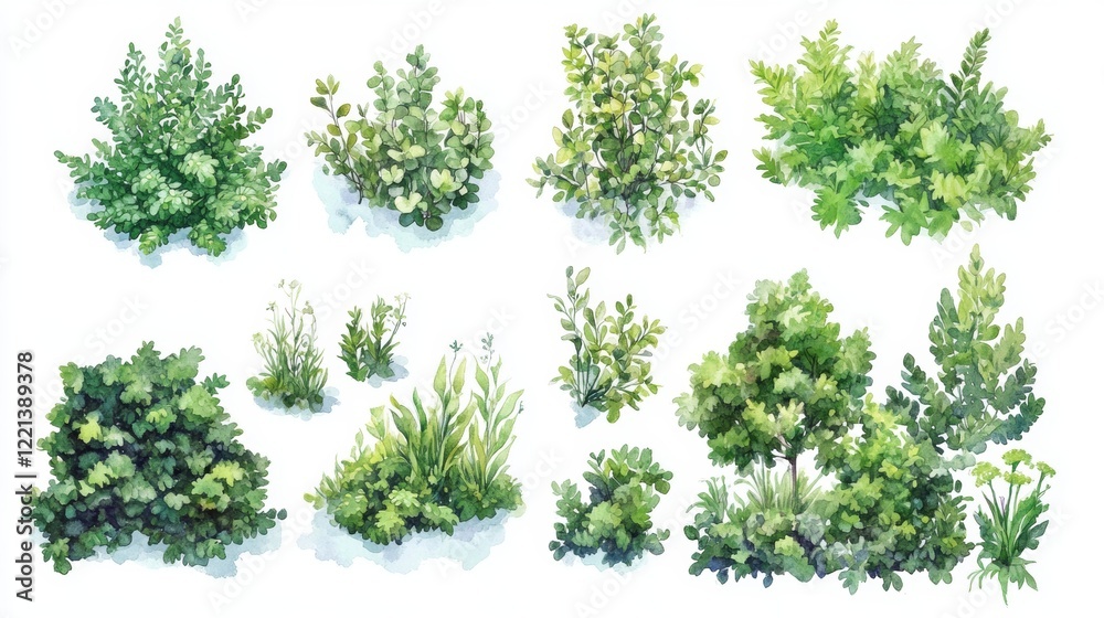 Green Tree Plants for Landscape Elevation and Background Environment Concept Design Green Tree Plants for Landscape Elevation and Background Environment Concept Design