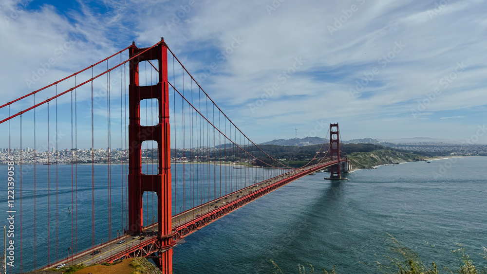Fototapeta premium golden gate bridge city