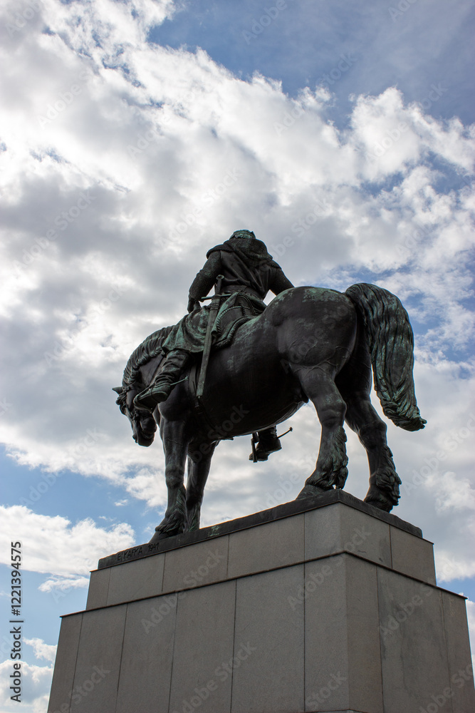 Obraz premium The majestic monument to Jan Žižka in Prague