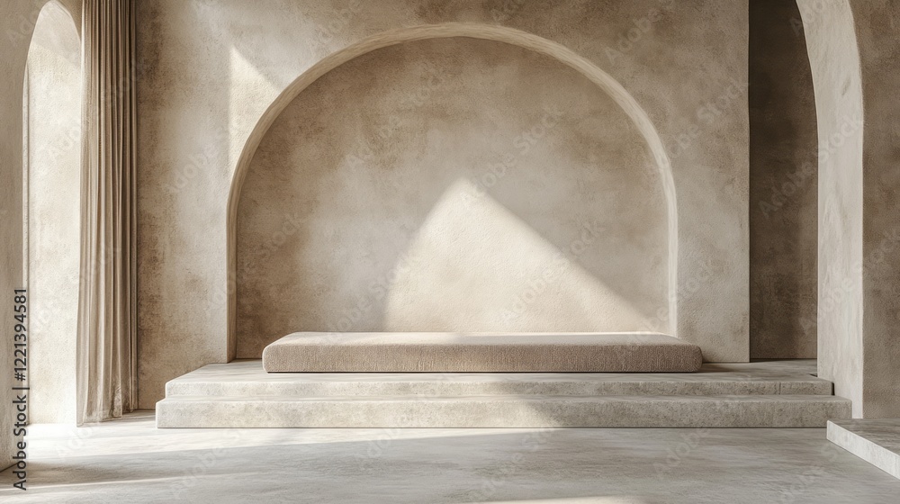 Minimal modern background with no products displayed on a neutral mocha mousse foam background from 2025 with a drop shadow Minimal modern background with no products displayed on a neutral mocha mousse foam background from 2025 with a drop shadow