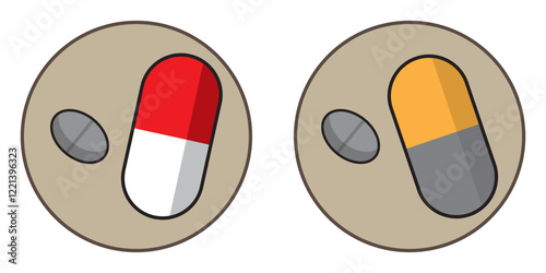 Pills icon vector set. Simple and editable pills icons Medicament and pharmaceutical symbol. EPS 10