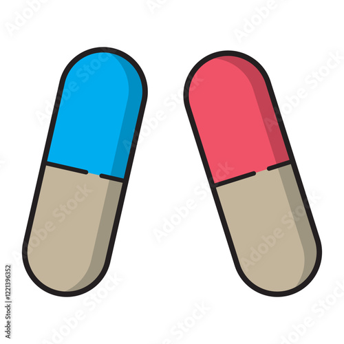 pill icon set. medicament and pharmaceutical symbol. medical design element