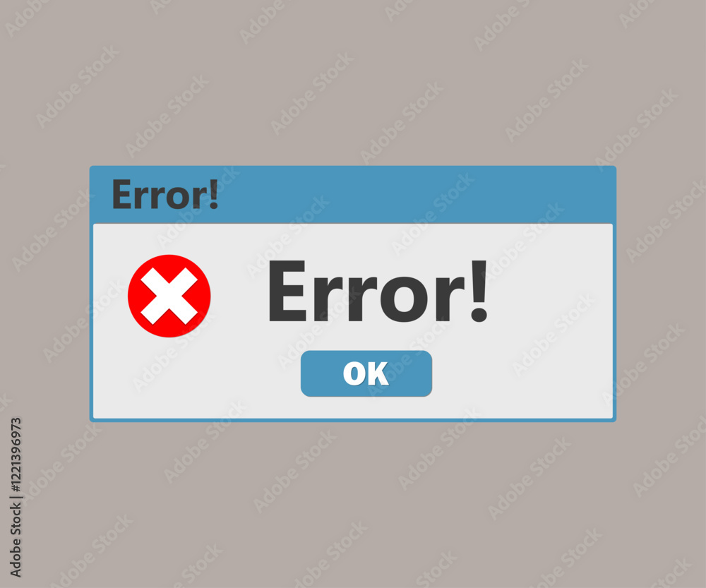 custom made wallpaper toronto digitalError message websites, computer error. Cancel button on white background. Vector illustration.