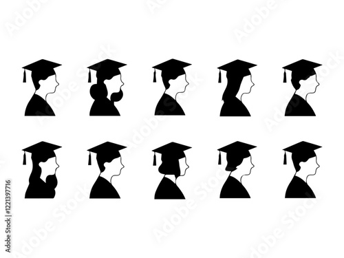 Graduation cap icon.
