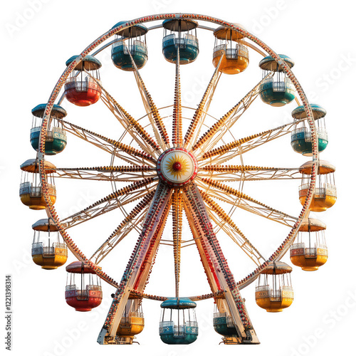 Ferris Wheel Cutout Isolated on Transparent Background