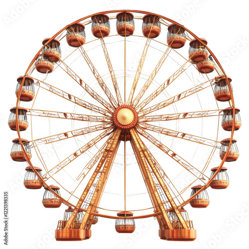Ferris Wheel Cutout Isolated on Transparent Background