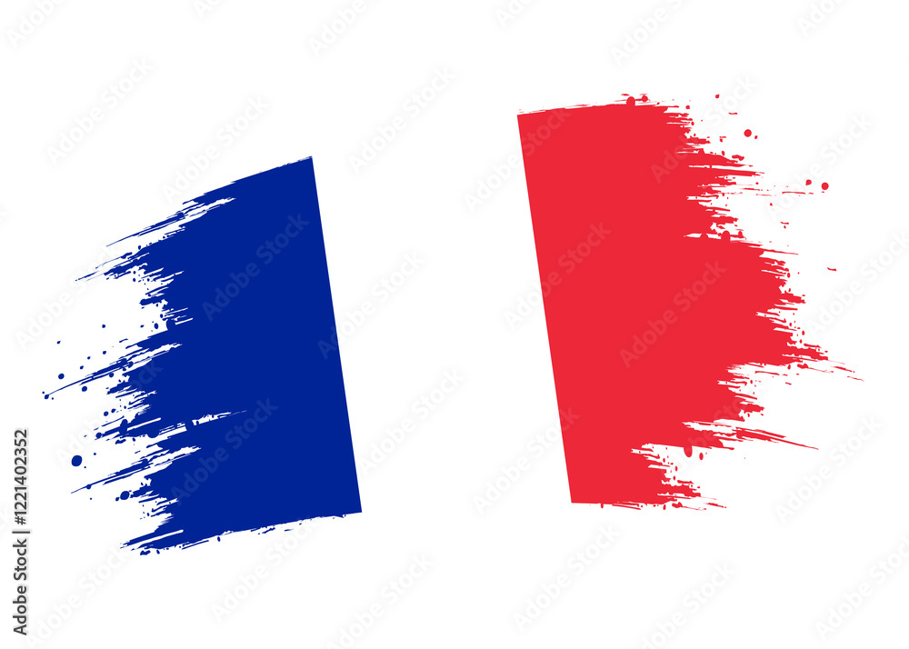 France flag png. Isolated grunge brush stroke flag of France illustration transparent png France flag png. Isolated grunge brush stroke flag of France illustration transparent png