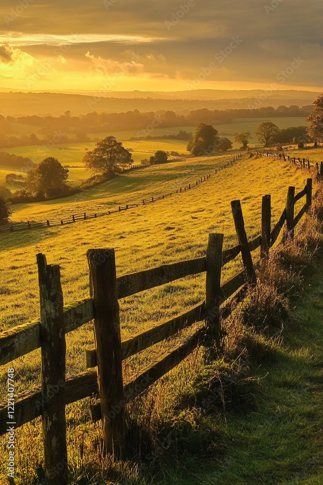 Obraz premium fence in the field