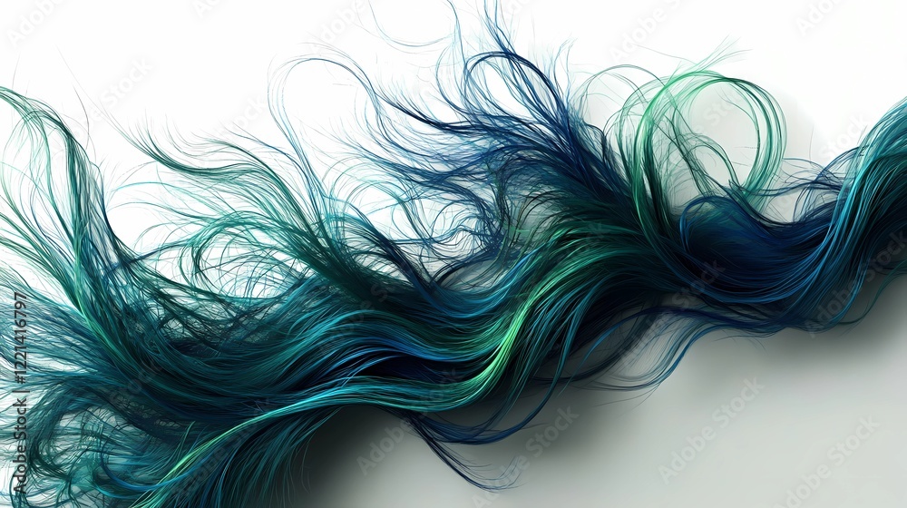Abstract ocean wave design with flowing fluid patterns in shades of blue and green Abstract ocean wave design with flowing fluid patterns in shades of blue and green