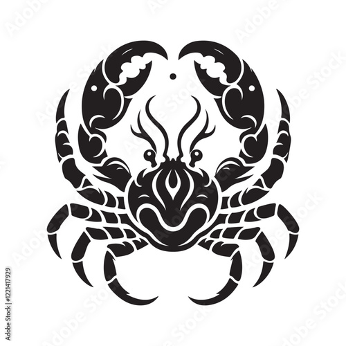 Unique Spider Crab Silhouette Illustrations for Print & Digital Projects photo