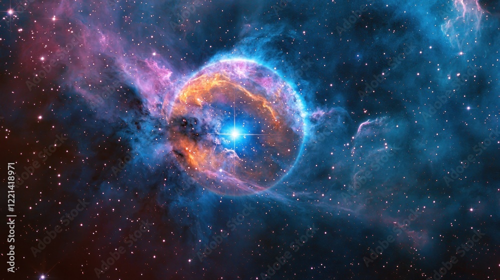 Naklejka premium Celestial Nebula Cosmic Dust Star Formation