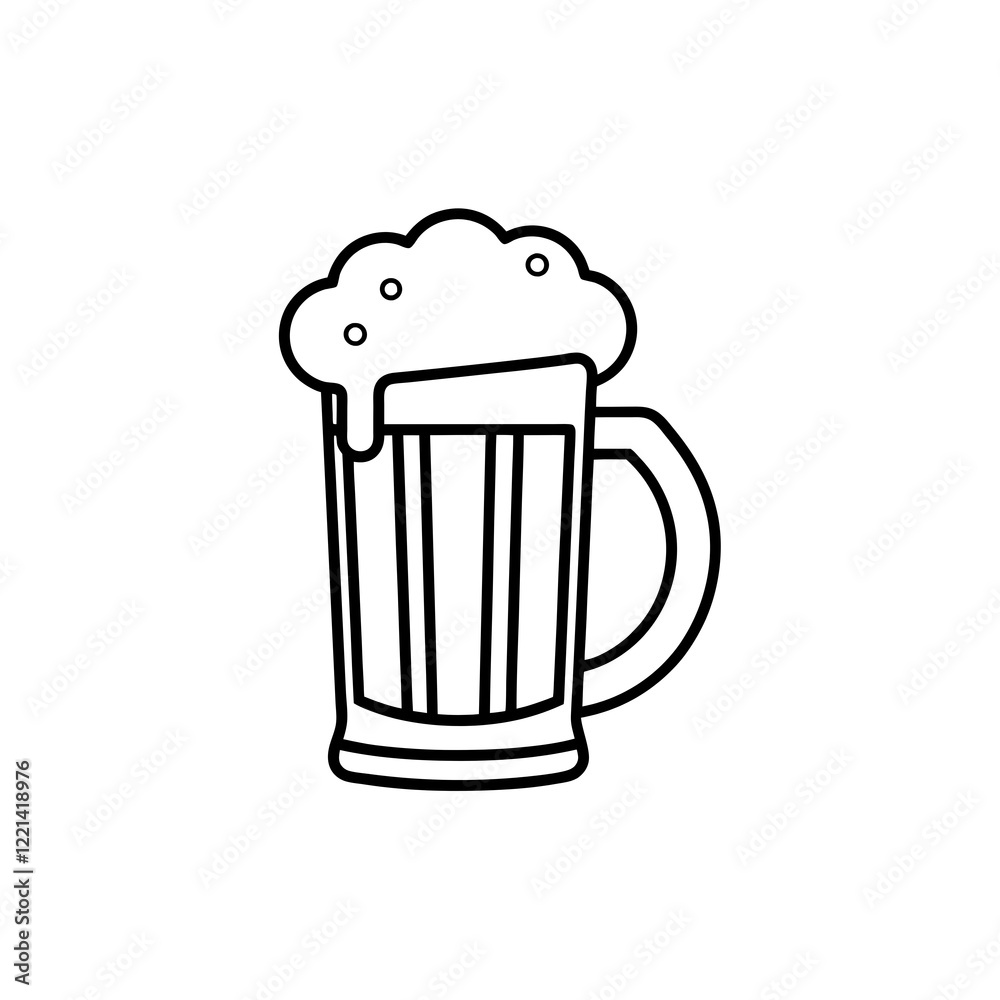 beer icon isolated on white background 
