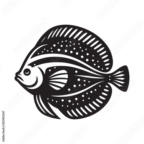Versatile Flounder Fish Silhouette Vectors for Print and Digital Use