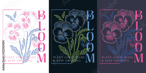 summer tropical Vintage Doted flowers print, women's fashion design. Positive vibes retro vintage slogan typography and flower. text prints, girl graphics, bloom tee shirt design, flowers graphics