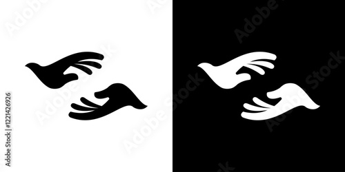 hand logo icon illustration design template.