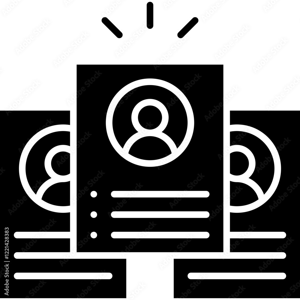 Candidate icon single vector illustration