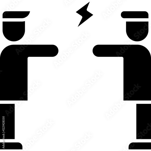 Altercation icon single vector illustration