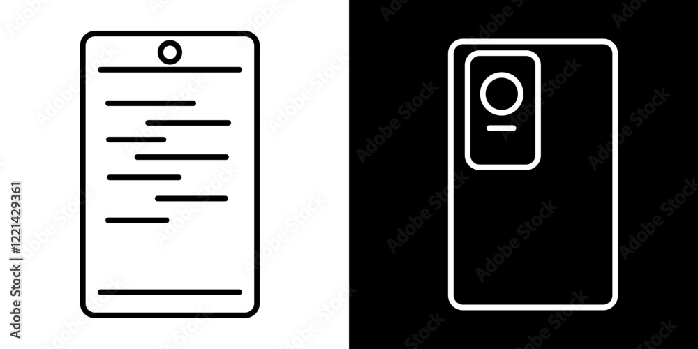 front and back view of phone icon front and back view of phone icon
