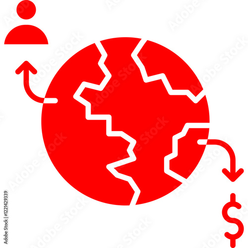 Out Source icon single vector illustration