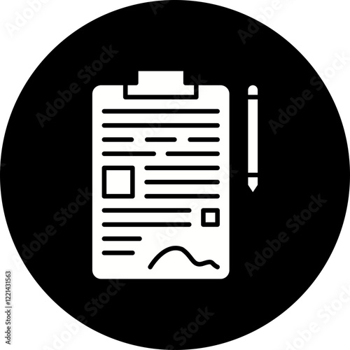 Contract icon single vector illustration