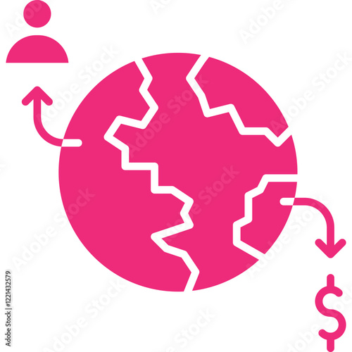 Out Source icon single vector illustration