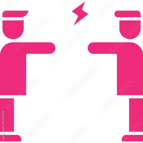 Altercation icon single vector illustration