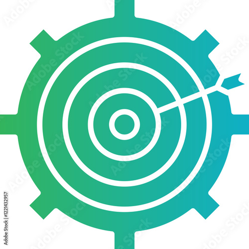 Goals Management icon single vector illustration