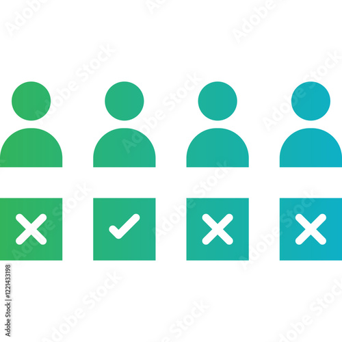Selection icon single vector illustration